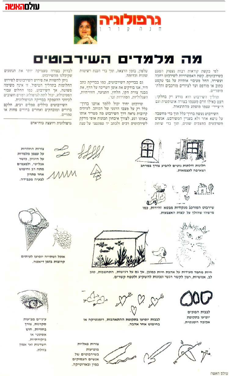 מה מלמדים שירבוטים